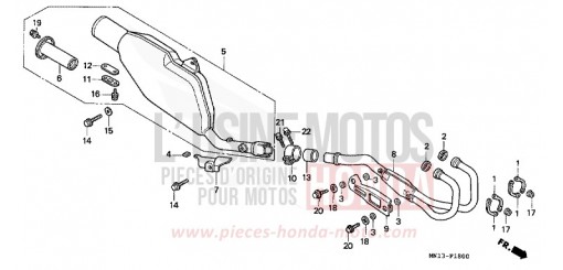 ABGAS-SCHALLDAEMPFER XR600RV de 1997